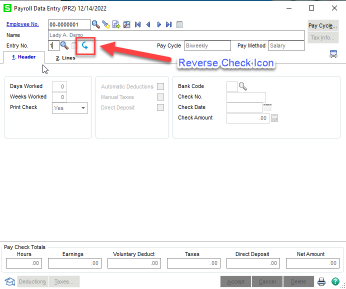 sage 100 how to edit payroll status