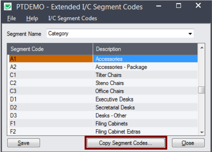 extended i/c segment codes