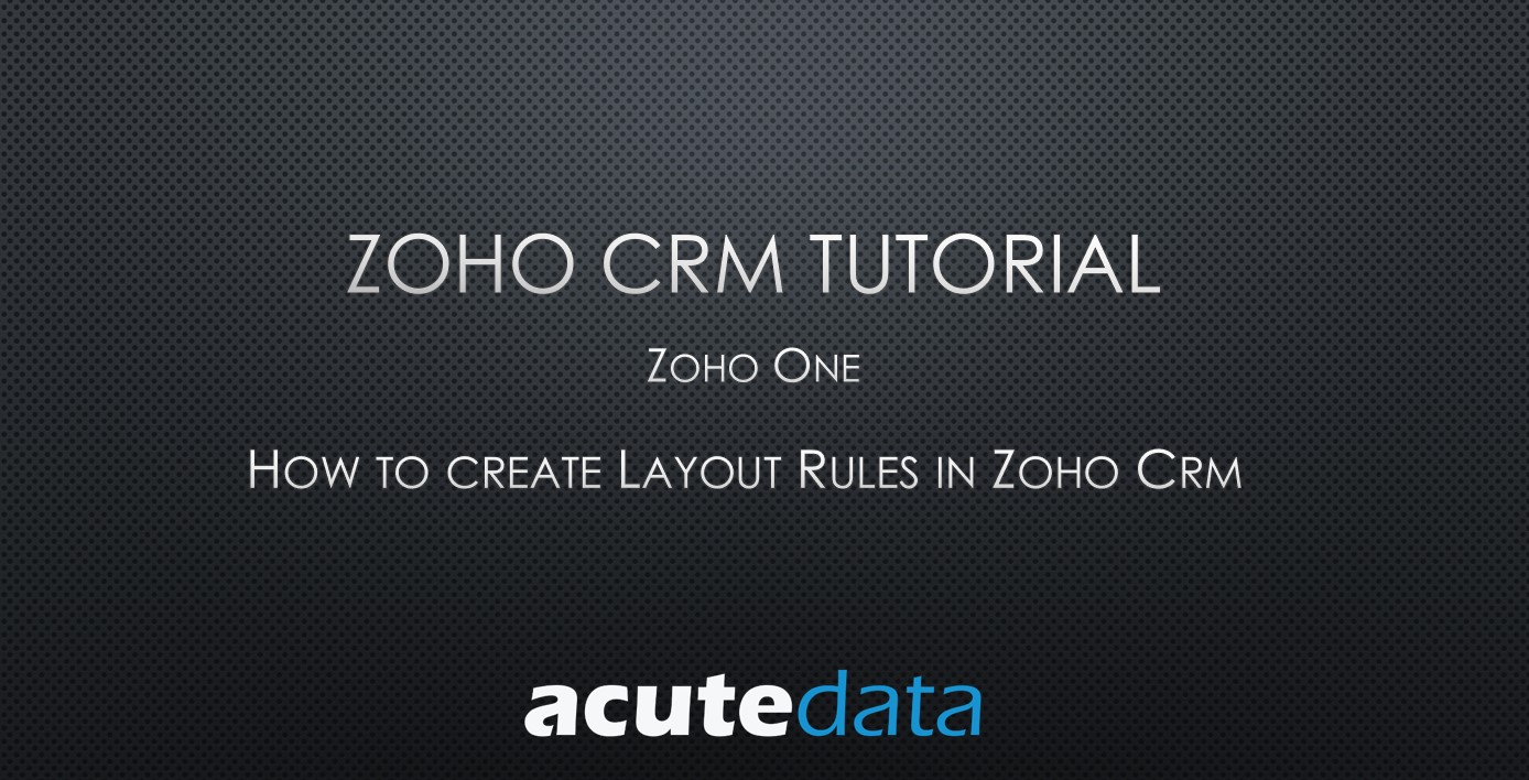 zoho crm tutorial video