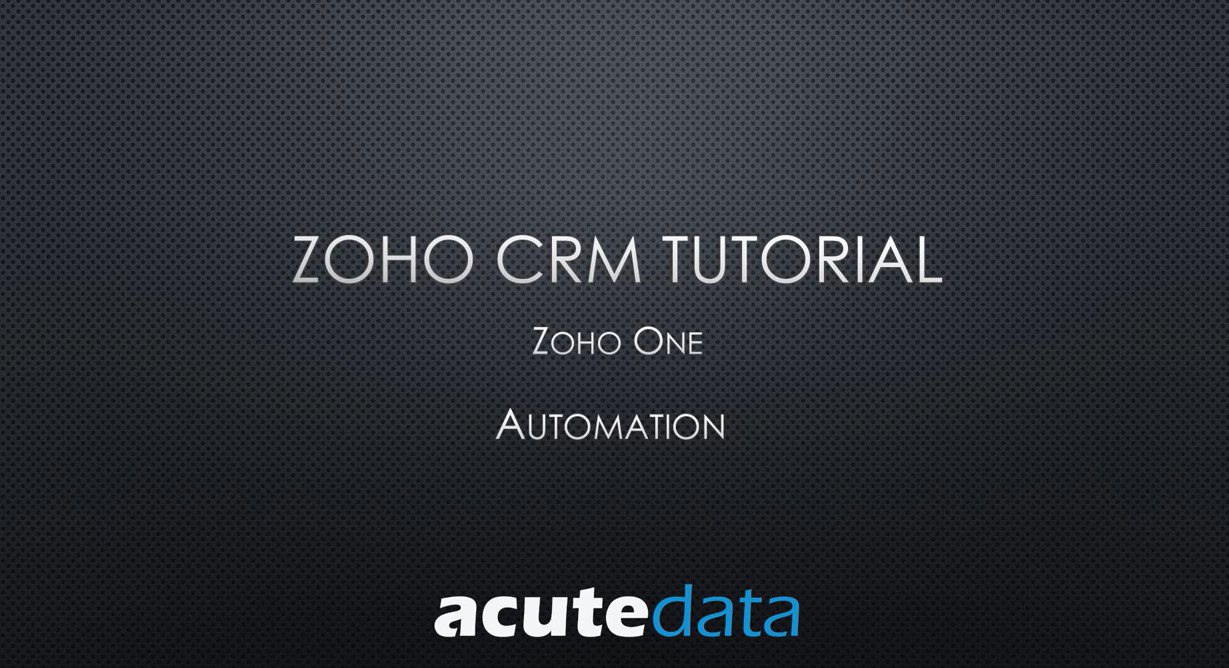 How to Create Automated Emails in Zoho CRM Video