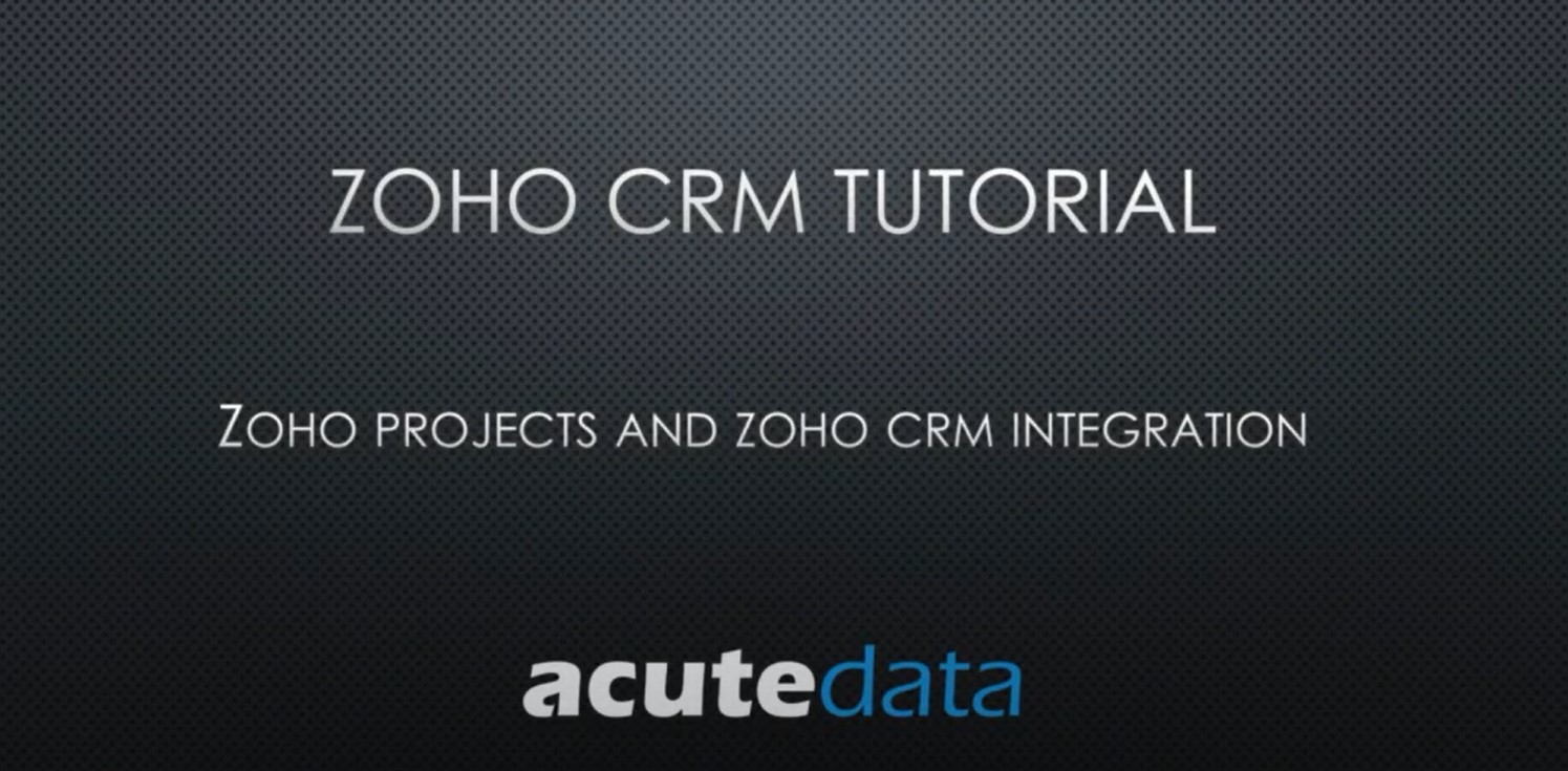 zoh projects and zoho crm integration video