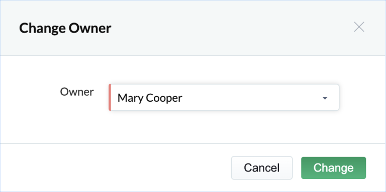 Select the new owner