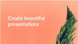 make beautiful presentations zoho show example