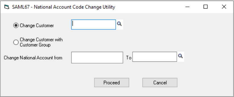 National Account Code Change Utility