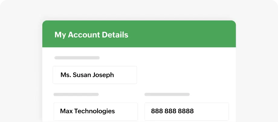 Account Details Modal