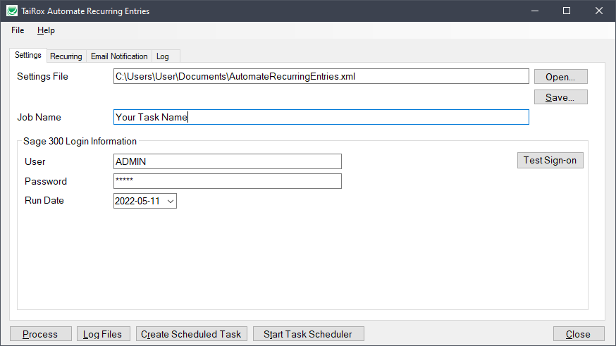 Recurring Entries Automation