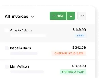 All invoices screen