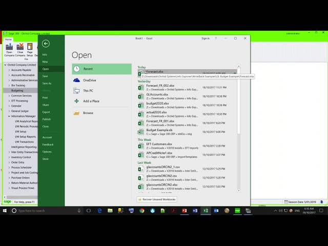 Budgeting and Forecasting for Sage 300 Video