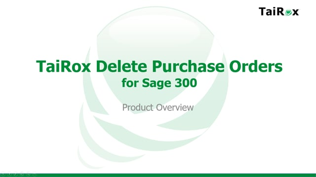delete purchase order video