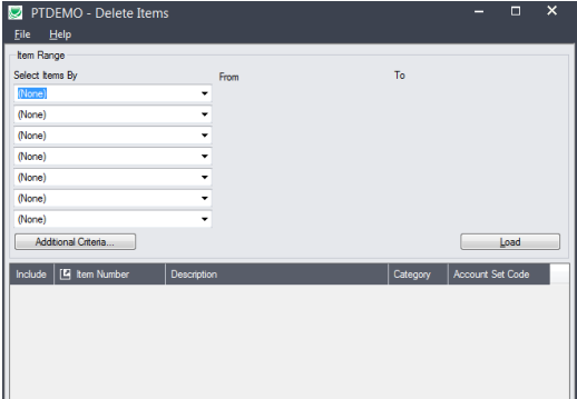 Tairox delete items screenshot