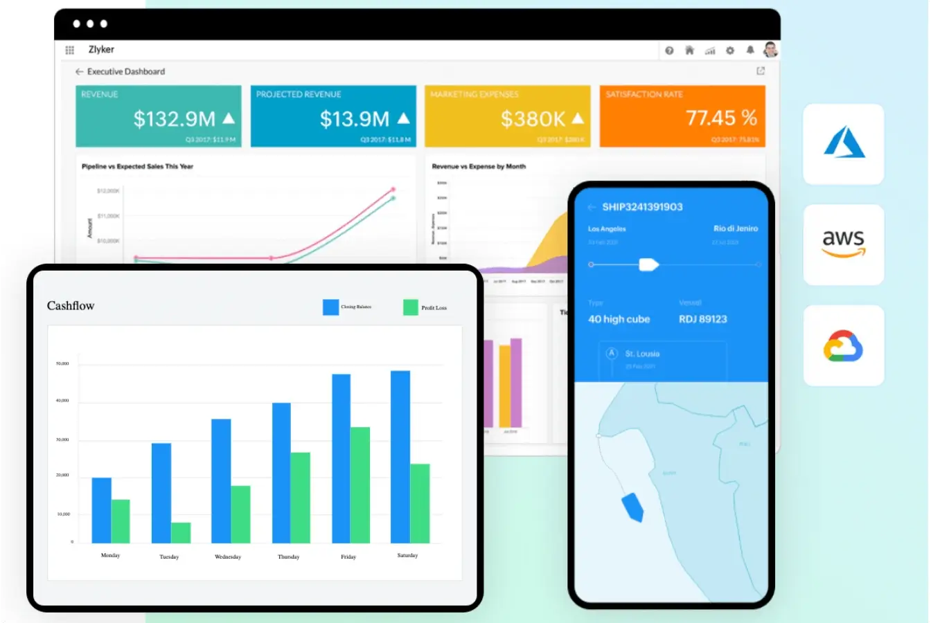 Drag and drop elements on the web to create apps with the exact features you need and get native iOS and Android apps automatically created.