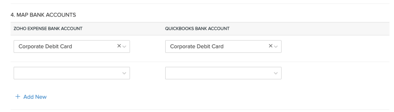 Bank Accounts in Paid Through list can be mapped to bank accounts in quickbooks