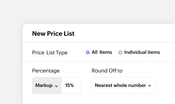 New Price List