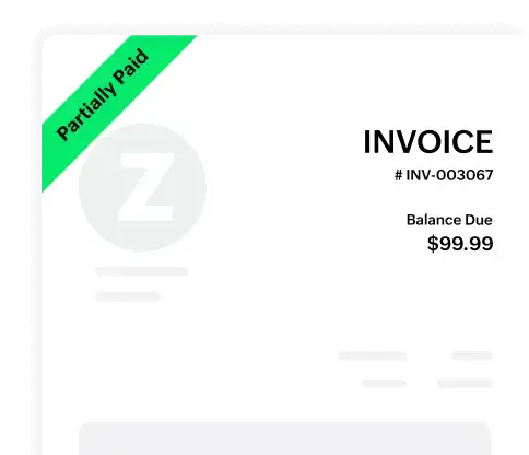 Partial Payment Screen
