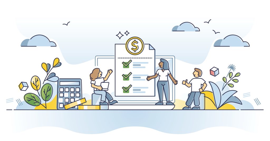 payroll statement vector