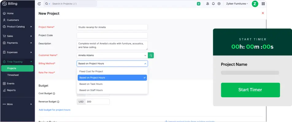 Charging based on tasks and time
