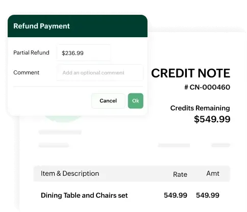 Refund Credit Notes