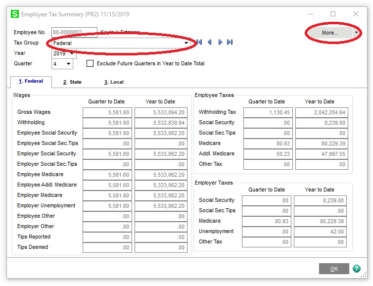 sage 100 how to edit payroll status