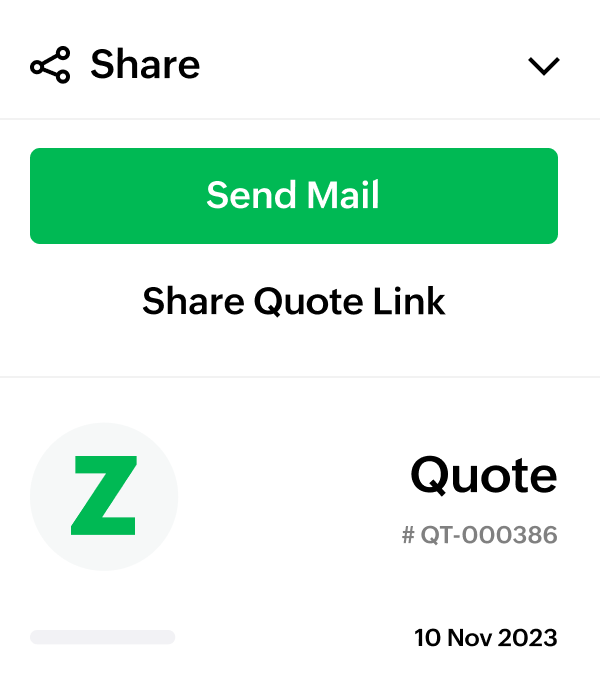 Share Quote Screen