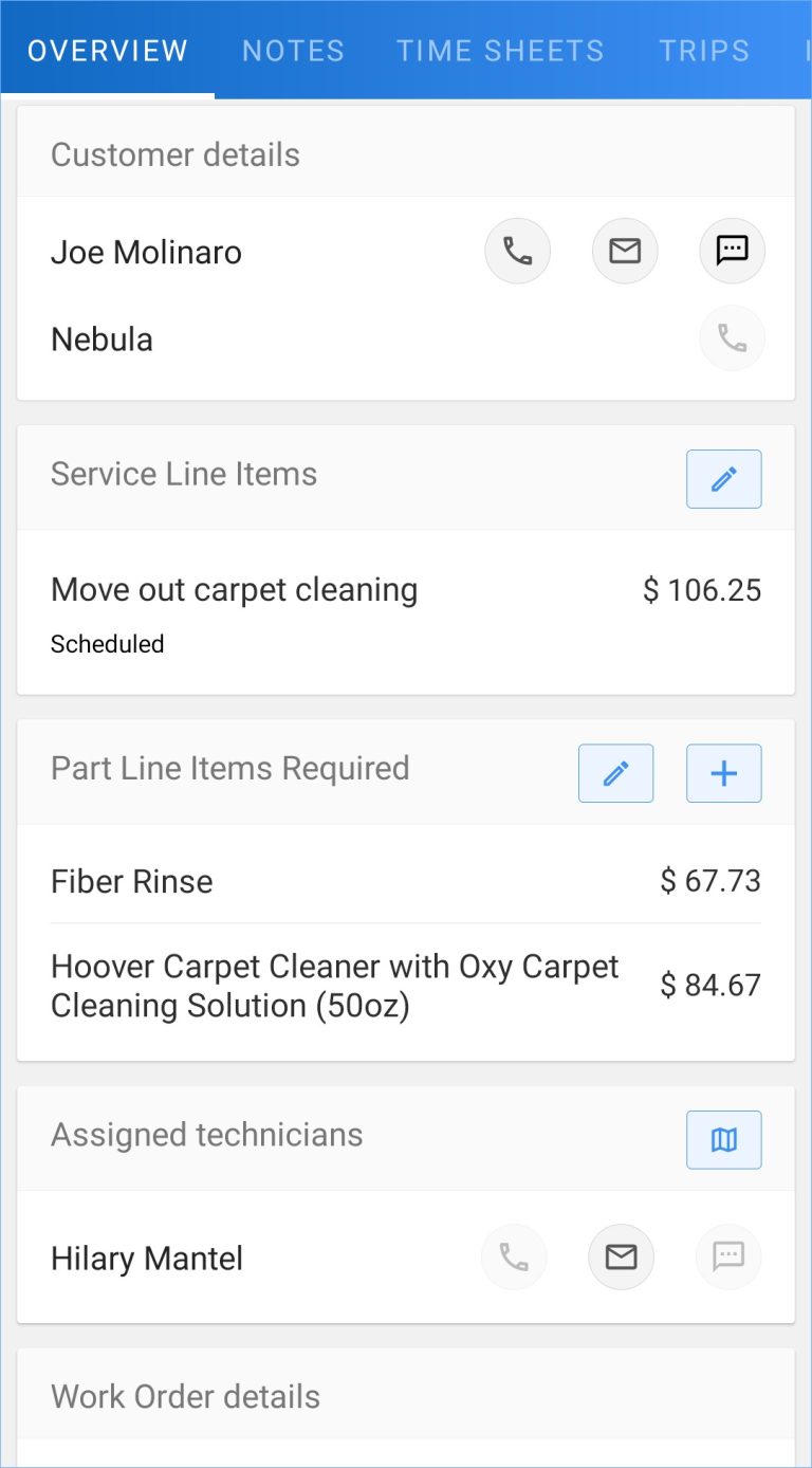 Select the service appointment from the All Service Appointments