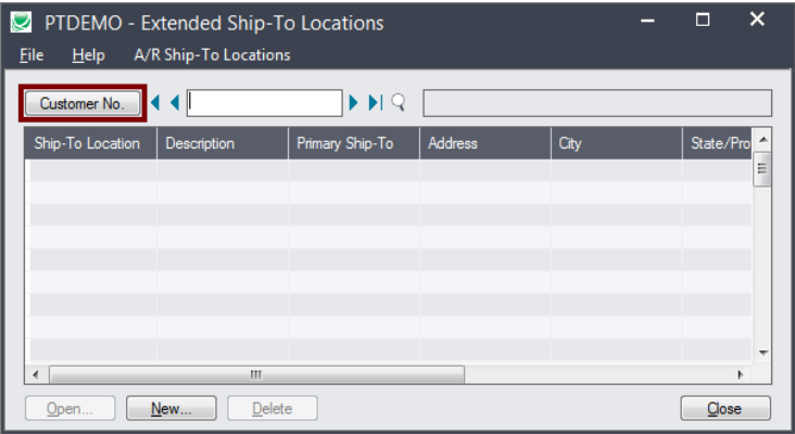 TaiRox Extended ship-to-locations screen
