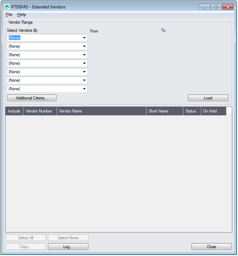 tairox extended vendors interface