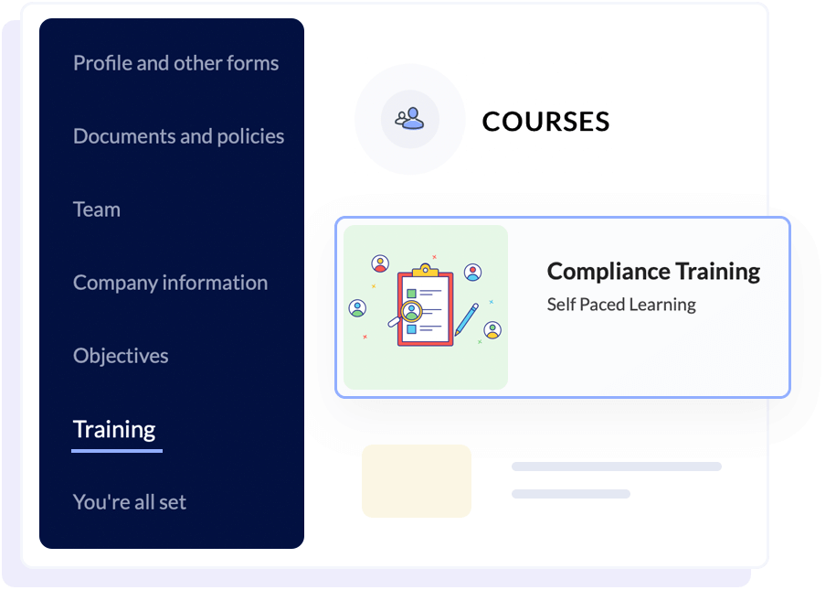 Training Module Screen