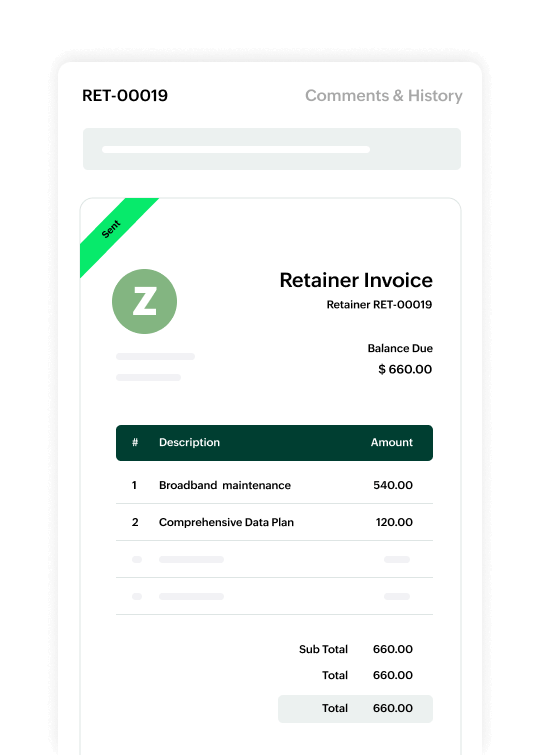 Retainer Invoice