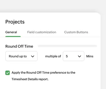 Timesheet Round Off the Time