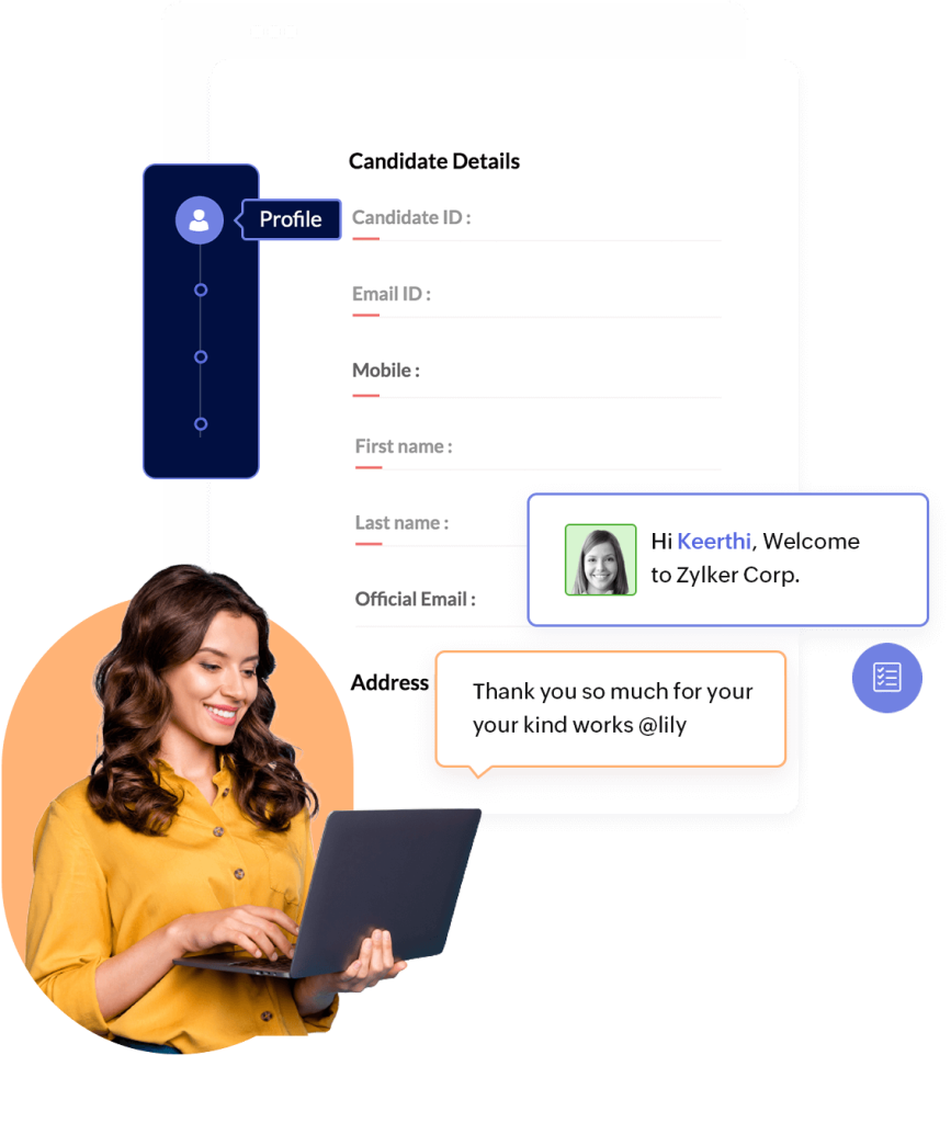 Zoho Onboarding Candidate Details View
