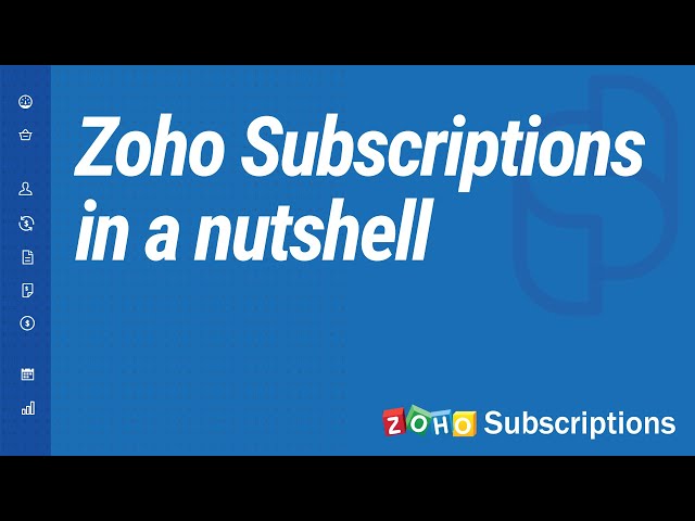 zoho subscriptions in a nutshell video