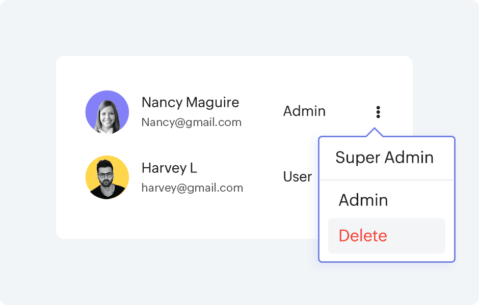 Zoho People Assign Roles