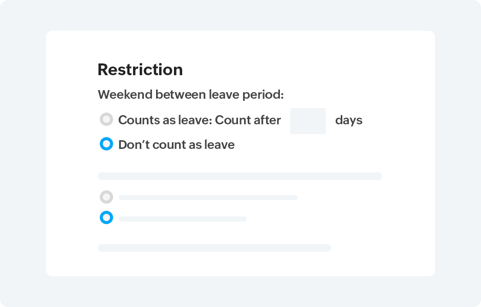 Restrictions Screen